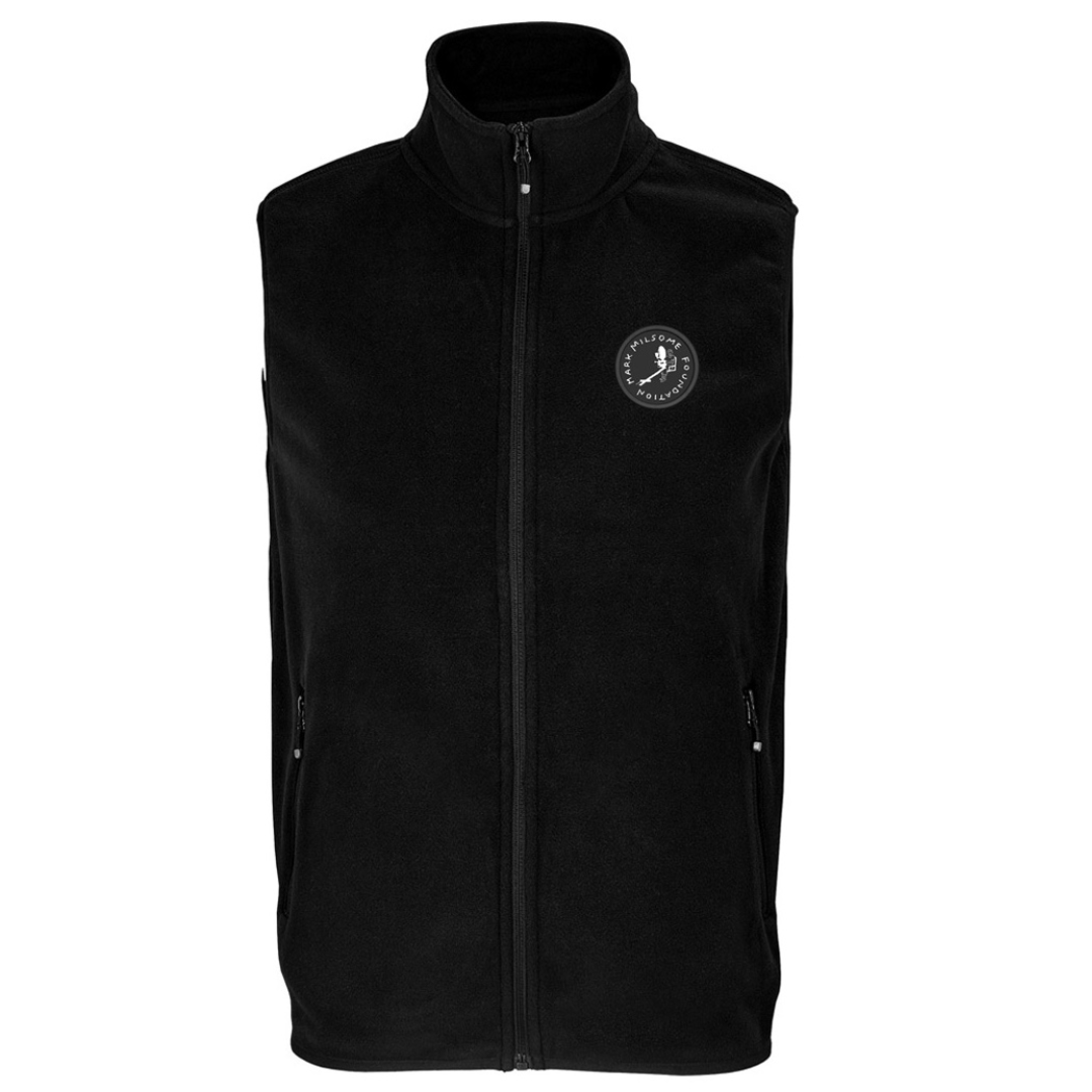 Black Microfleece Unisex Gilet